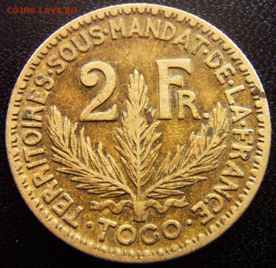 Французский Того_2 франка 1925; до 06.11_22.03мск - 12748