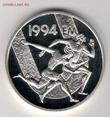 Ag ФИНЛЯНДИЯ 100 МАРОК 1994 СПРИНТЕРЫ ДО 10.11 В 22Ч (Г843) - 5-ф1994