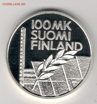 Ag ФИНЛЯНДИЯ 100 МАРОК 1994 СПРИНТЕРЫ ДО 10.11 В 22Ч (Г843) - 5-ф1994а