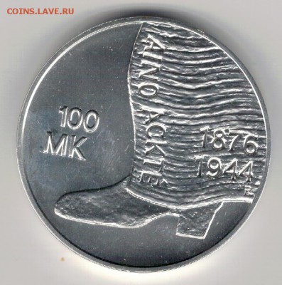 Ag ФИНЛЯНДИЯ 100 МАРОК 2001 АЙНО АКТЕ ДО 10.11 В 22Ч (Г844) - 5-ф2001а