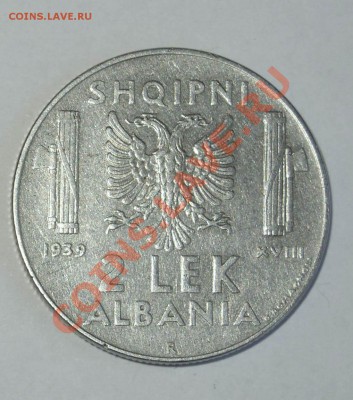 2 лека Албания окупация Италией.1939.До 29.12.2010 23.40 Мск - 2 лека Албания 1939 - 1