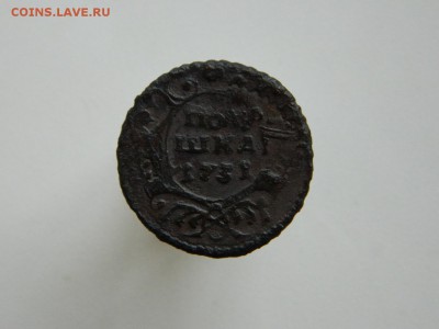 Полушка 1731 г перечекан - DSCN5337.JPG