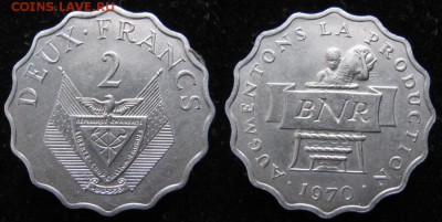 15.Разная инострань по фиксу - 15.16. -Руанда 2 франка 1970    223