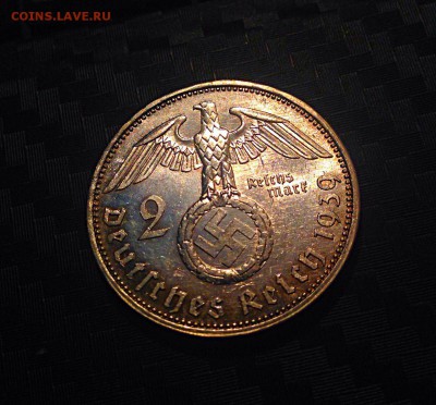 2 рейхсмарки 1939 Отличное состояние - рейхсмарка