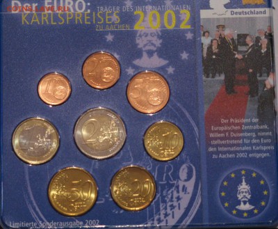 Набор монет Евро Германия 2002 банковский - IMG_1581.JPG