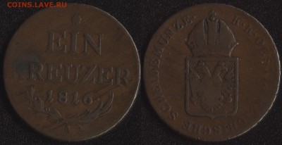 Австрия 1 крейцер 1816 до 22:00мск 13.11.16 - Австрия 1 крейцер 1816 порд