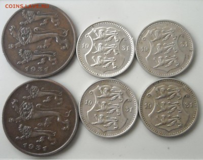 Эстония.10,5,2,1сентов1929-34г.г.-13шт.до13.11.16г.22:00мск - DSCN9912.1.JPG