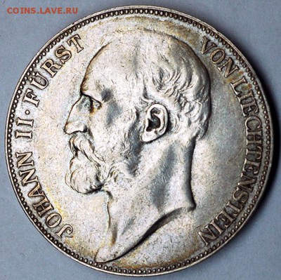 Лихтенштейн_5 крон 1900. Редкая монета; до 08.11_22.15мск - 8243