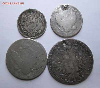 Рубль 178.,полтина 1820,2 злотых1835,Терезия-ломовые-12.11. - лом 002