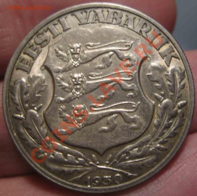 2 Кроны 1930 года-Эстония-Серебро-UNC - 2-1930-1