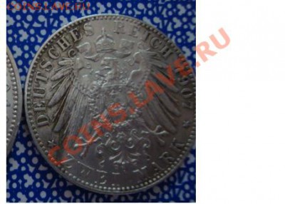 3 Марки 1910 года-Бавария. Серебро-XF - 1912.JPG