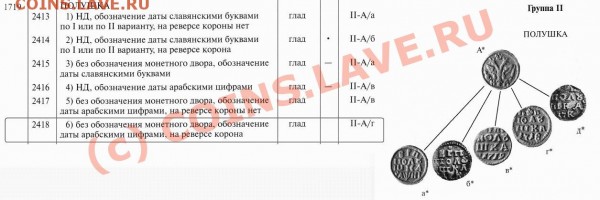 полушка 1719г. - Uzd. III