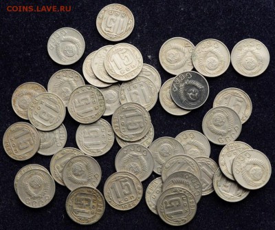 Лот никеля 10, 15, 20 копеек 1946-1950г. 1011шт. - Никель_15коп1948_1_2