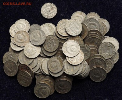 Лот никеля 10, 15, 20 копеек 1946-1950г. 1011шт. - Никель_15коп1948_1_1