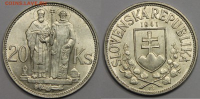 20 крон 1941 Словакия Кирилл и Мефодий III рейх - IMG_1033.JPG