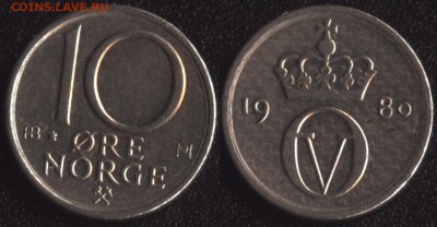 Норвегия 10 оре 1980 до 22:00мск 16.11.16 - Норвегия 10 оре 1980