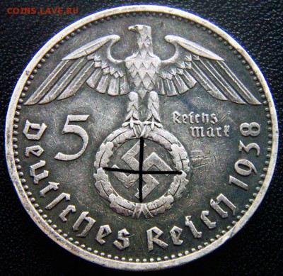 Германия. 3-й Рейх_5 рейхсмарок 1938(А); до 11.11_22.16мск - 12607