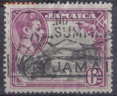 Британская Ямайка до 13.11 22.00мск - Британская Ямайка 1938-51гг 6d Георг VI №04