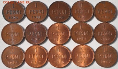Набор 1 пенни финляндии - 1
