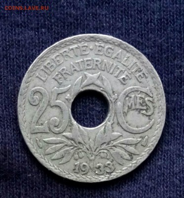 25 сантимов 1933,Франция,до 14.11. - TmKHmqlraso