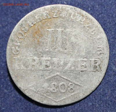 С 1 руб. ГЕРЦОГСТВО ВЮРЦБУРГ 3 КРЕЙЦЕРА 1808г.  до 17.11 - IMG_3733.JPG