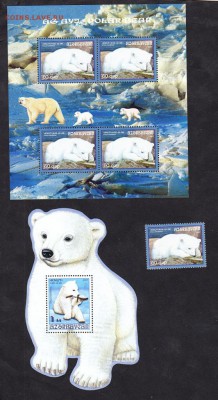 Азербайджан 2007 белые медведи 1м+2 блока - 250