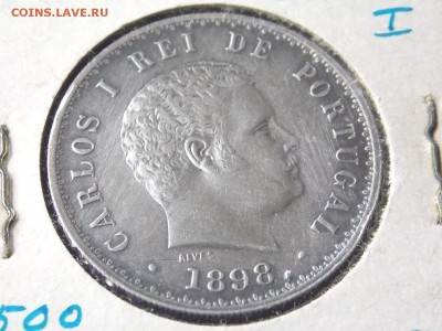 ПОРТУГАЛИЯ 500 РЕЙС 200 +100 РЕЙС СЕРЕБРО - portugal 500 reis-1