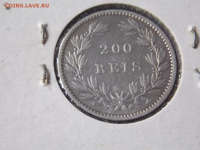 ПОРТУГАЛИЯ 500 РЕЙС 200 +100 РЕЙС СЕРЕБРО - portugal 200 reis-1