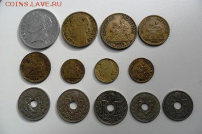 Набор монет Франции 1920 - 40 годы - 13 штук - SAM_6146.JPG