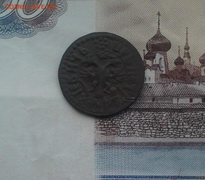Полушка 1705 год на оценку. - 040