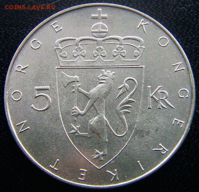 Норвегия_5 крон 1975 "100 лет введению кроны"; 13.11_22.05мс - 12789