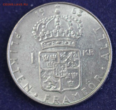С 1 руб.  ШВЕЦИЯ 1 крона  1963г. UNC ГУСТАВ-АДОЛЬФ до 19.11 - IMG_3706.JPG