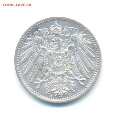 ФИКС. Ag. Германия 1 марка 1915 А. до 17.11 22:00 - 8