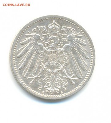 ФИКС. Ag. Германия 1 марка 1915 А. до 17.11 22:00 - 10