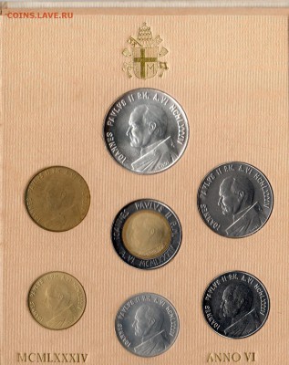 Ватикан годовой набор 1984 UNC (19.11) с рубля - img284