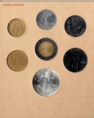 Ватикан годовой набор 1984 UNC (19.11) с рубля - img285