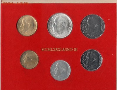 Ватикан годовой набор 1981 UNC (19.11) с рубля - img289