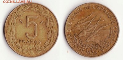 Центральная Африка, 5 франков 1975г. до 20.11. - Рисунок (301)