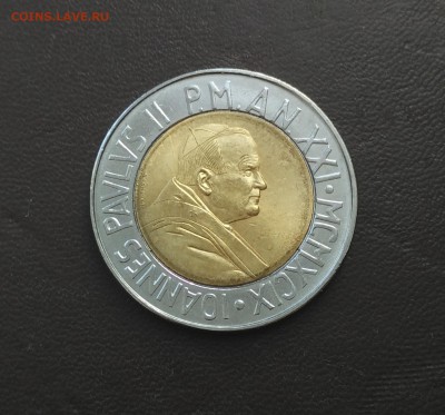 Ватикан 500 лир 1999 БИМ (19.11) с рубля - IMG_20161114_110400