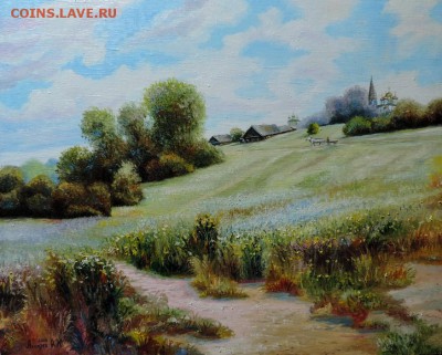 КАРТИНА большая "Старое село на холме" - DSCN4138
