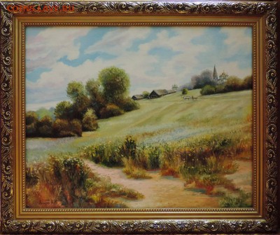 КАРТИНА большая "Старое село на холме" - DSCN4139