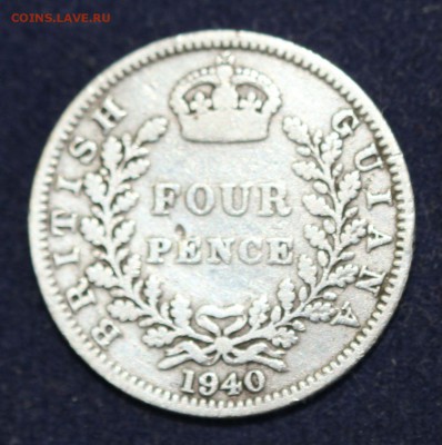 С 1 руб. БРИТАНСКАЯ GUIANA 4 пенса 1940г.  до 21.11 в 22-00 - IMG_3743.JPG