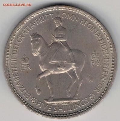Великобритания крона 1953 Коронация 21.11 в 22ч (Г955) - 4-вел53а