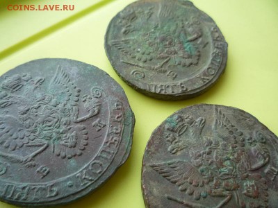 5 копеек 1783,85,87гг,до 19.11.16 - 357-5