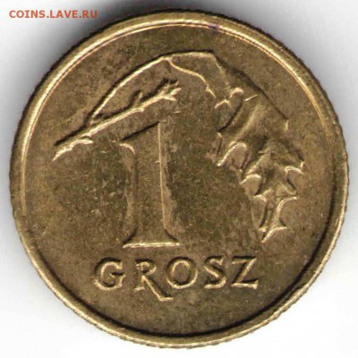 Польша. 1 грош 2008 г. до 24.00 22.11.16 г. - ИНОМОН3