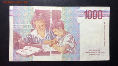 1000 лир 1990г Италия - image