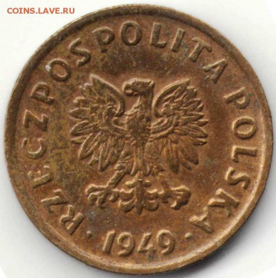 Польша. 5 грошей 1949 г. тир. 300000 до 24.00 23.11.16 г. - ИНОМОН26