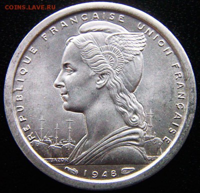 Сен-Пьер и Микелон_1 франк 1948 "Парусник"; до 17.11_22.08мс - 12797