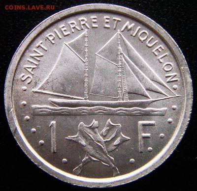 Сен-Пьер и Микелон_1 франк 1948 "Парусник"; до 17.11_22.08мс - 12798