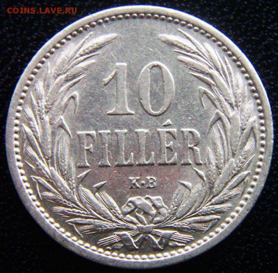 Венгрия_10 филлеров 1909; до 17.11_22.17мск - 12630